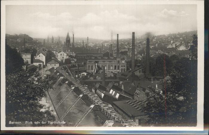 Barmen Wuppertal Schwebebahn Blick von Hardtstrasse