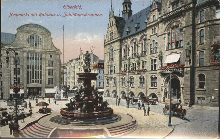 Elberfeld Wuppertal Neumarkt Rathaus Jubiläumsbrunnen