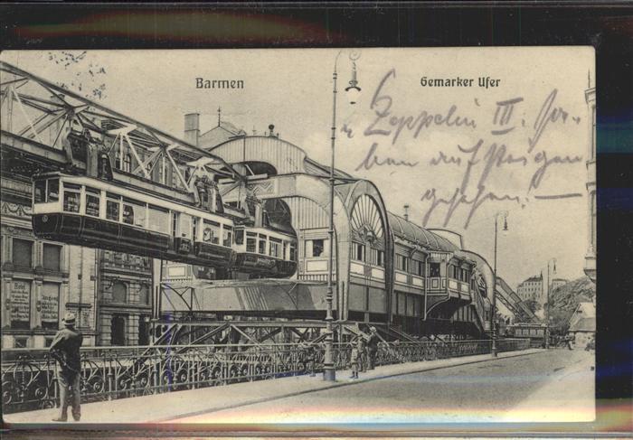 Barmen Wuppertal Gemarker Ufer Schwebebahn