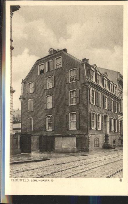 Elberfeld Wuppertal Altbergische Häuser Berliner Strasse 25
