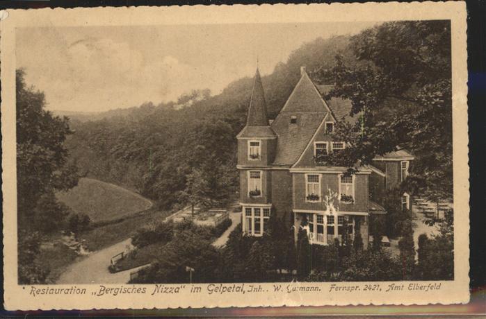 Elberfeld Wuppertal Restaurant Bergisches Nizza Gelpetal