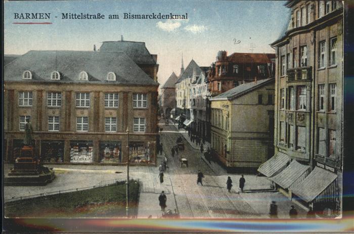 Barmen Wuppertal Mittelstrasse Bismarckdenkmal