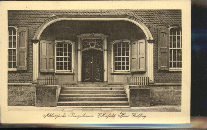 Elberfeld Wuppertal Altbergische Haeuser Haus Wuelfing