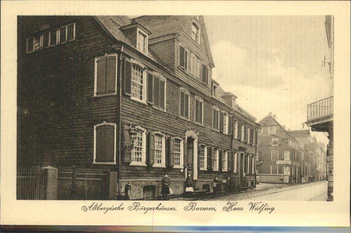 Barmen Wuppertal Altbergische Bürgerhäuser Haus Wülfing
