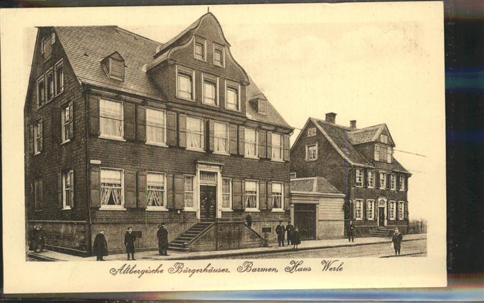 Barmen Wuppertal Altbergische Bürgerhäuser Haus Werle