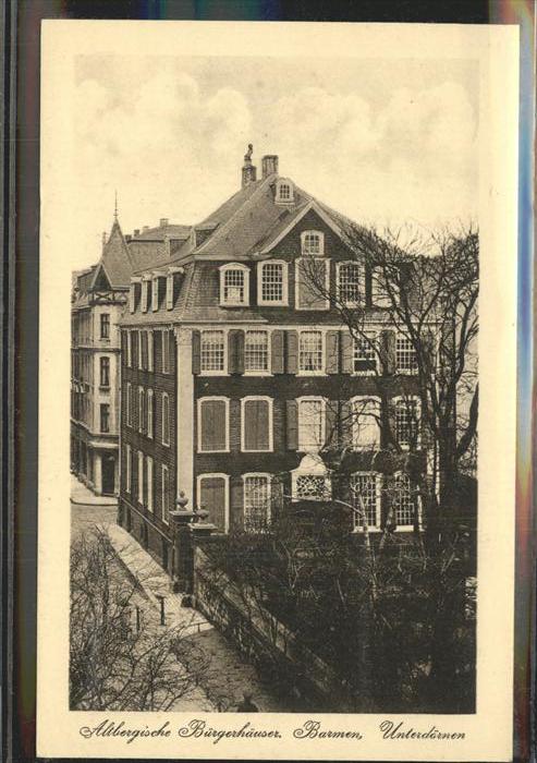 Barmen Wuppertal Altbergische Bürgerhäuser Unterdörnen