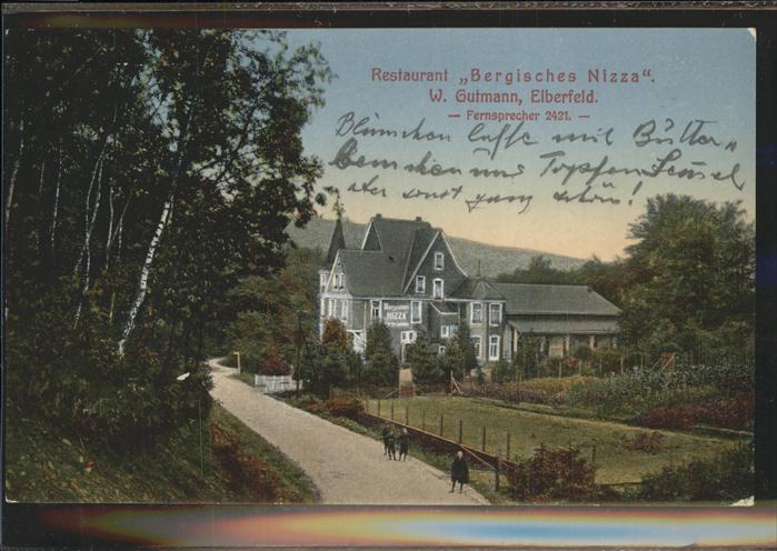 Elberfeld Wuppertal Restaurant Bergisches Nizza W. Gutmann