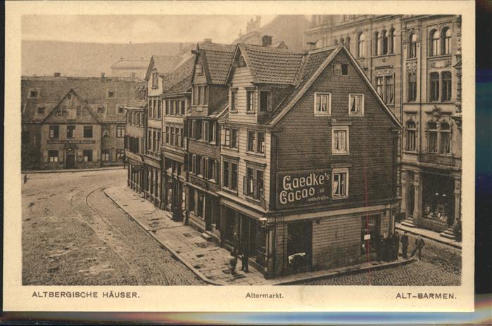Barmen Wuppertal Altbergische Bürgerhäuser Alter Markt