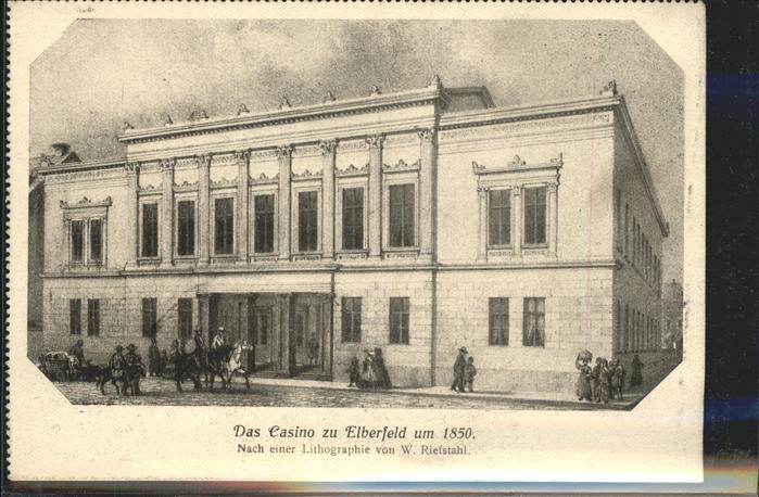 Elberfeld Wuppertal Casino um 1850 Kuenstlerkarte Riefstahl
