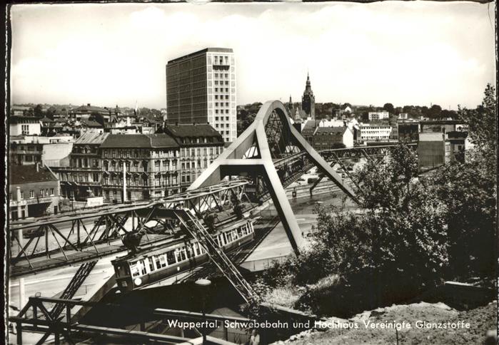 Schwebebahn Wuppertal Hochhaus Vereinigte Glanzstof