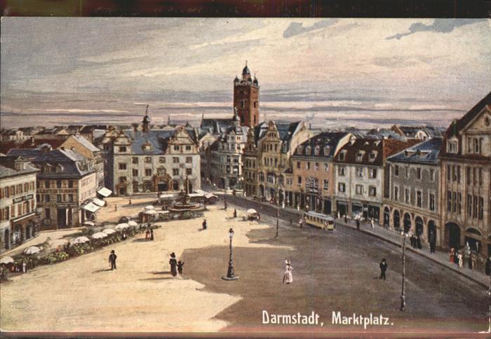 Verlag Wiedemann WIRO Nr. 1871 A Darmstadt Marktplatz