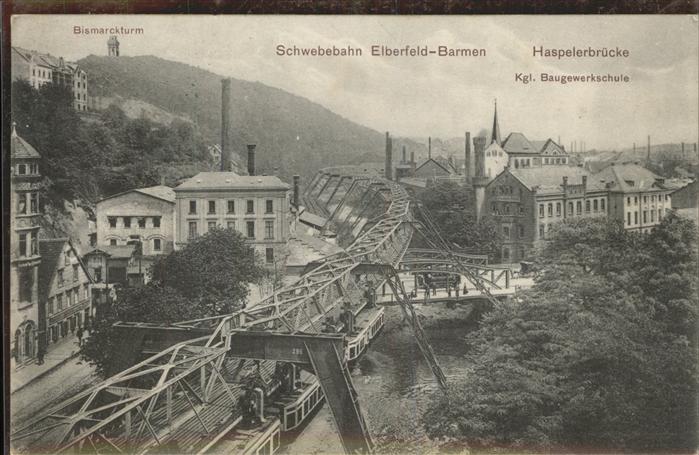 Schwebebahn Elberfeld-Barmen Haspelerbrücke Baugewe