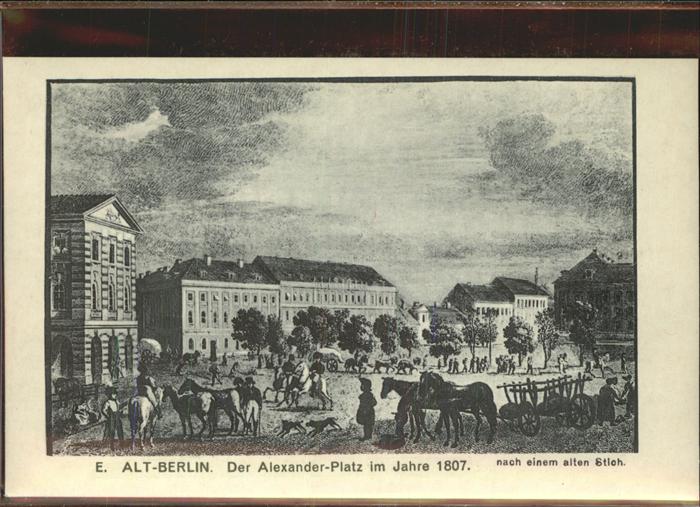 BERLIN  CITY Alt Berlin Alexander-Platz 1807