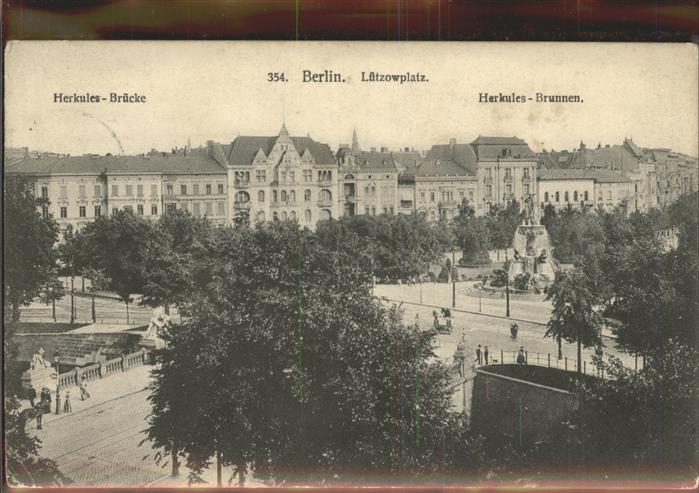 BERLIN  CITY Luetzowplatz Herkules-Brunnen Bruecke