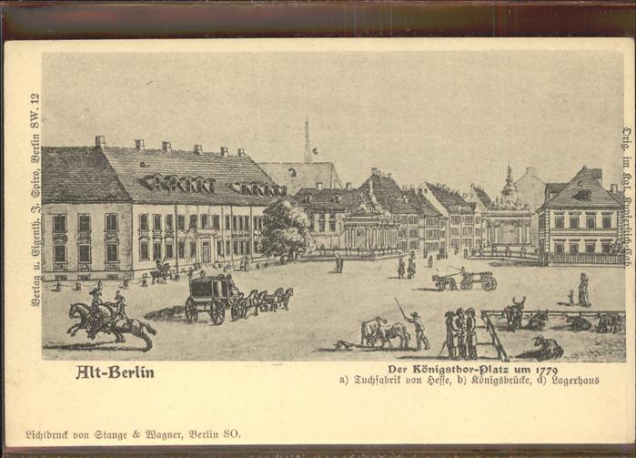 BERLIN  CITY Koenigsthor Platz 1779