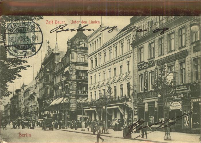 BERLIN  CITY Cafe Bauer Unter den Linden