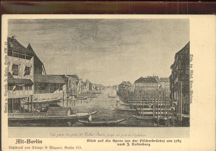 BERLIN  CITY Spree J. Rosenberg Kuenstlerkarte