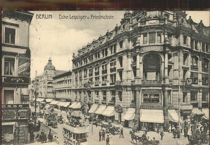BERLIN  CITY Ecke Leipziger Friedrichstr. Strassenbahn
