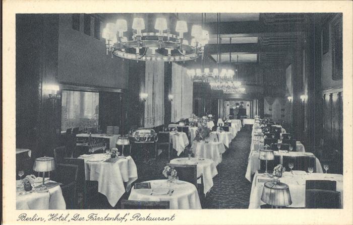 BERLIN  CITY Hotel der Fuerstenhof Restaurant