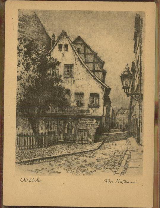 BERLIN  CITY Der Nussbaum Kuenstlerkarte