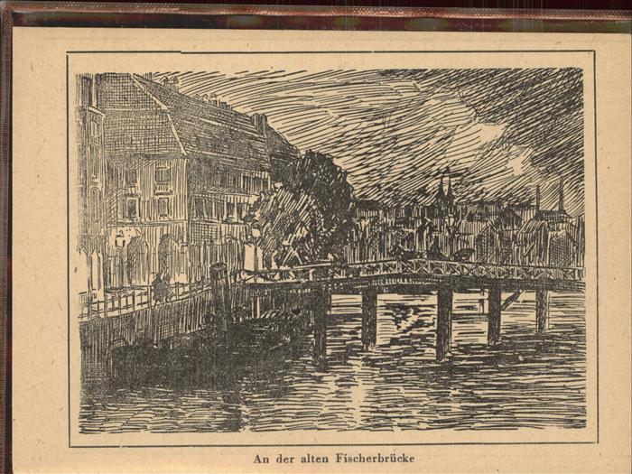 BERLIN  CITY Fischerbruecke Zeichnung