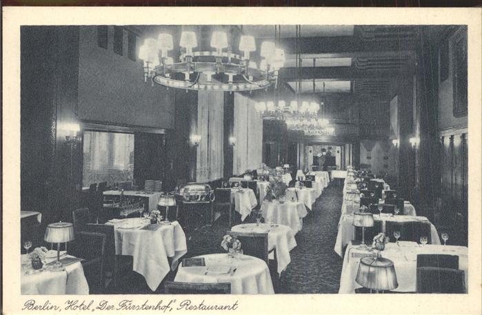 BERLIN  CITY Hotel der Fuerstenhof Restaurant