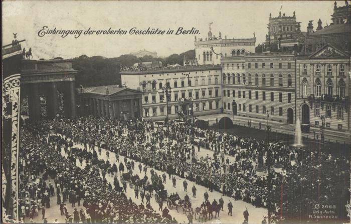 Berlin Einbringung eroberten Geschütze