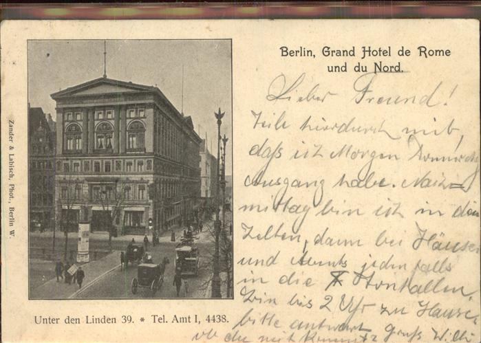 Berlin Grand Hotel de Rome du Nord