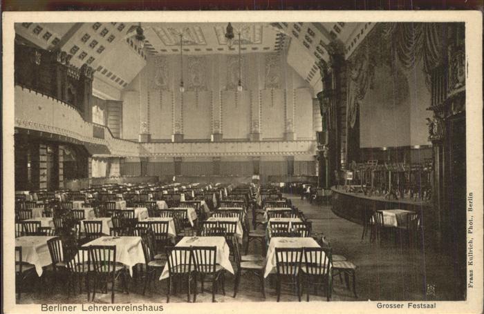 BERLIN  CITY Grosser Festsaal Lehrerveinshaus