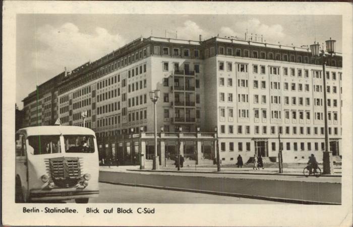 BERLIN  CITY Stalinallee Block C-Sued