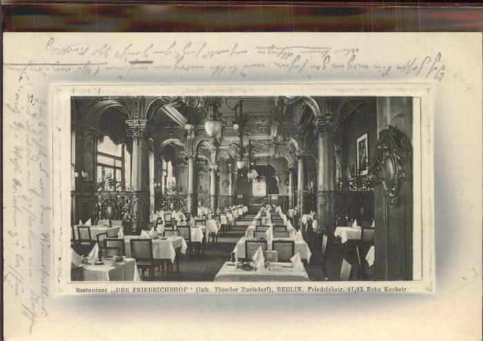 BERLIN  CITY Restaurant der Friedrichshof