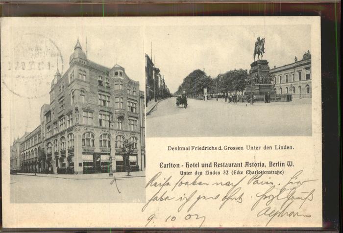 Berlin Unter den Linden Carlton Hotel Restaura