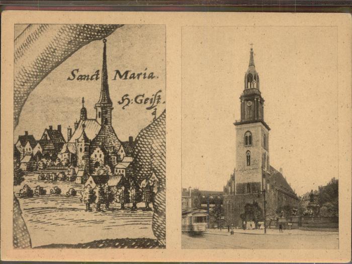 BERLIN  CITY Marienkirche Lutherdenkmal 17. Jahrh.