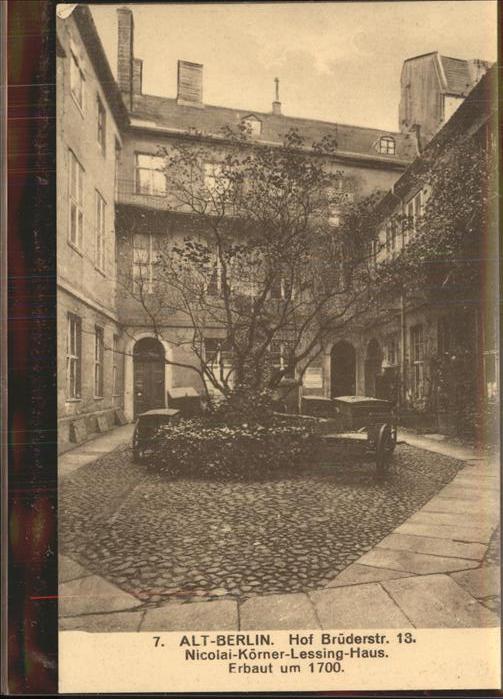BERLIN  CITY Hof Bruederstr. 13 Nicolai-Koerner-Lessing-Haus