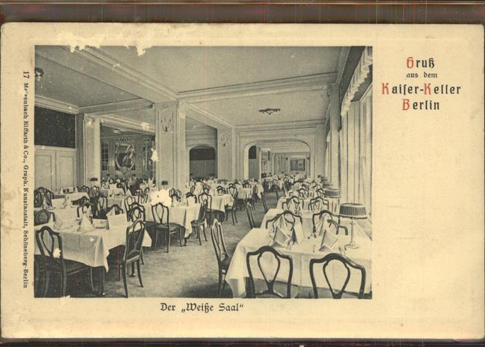 BERLIN  CITY Kaiser-Keller weisser Saal