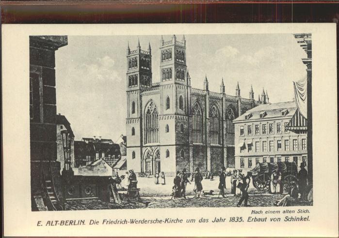 BERLIN  CITY Friedrich-Werdersche-Kirche um 1935 nach altem Stich