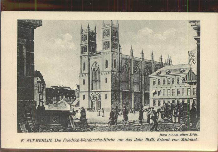 BERLIN  CITY Friedrich-Werdersche-Kirche um 1935 nach altem Stich