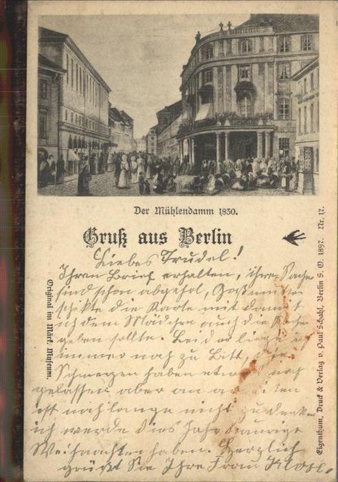 BERLIN  CITY Der Muehlendamm 1830