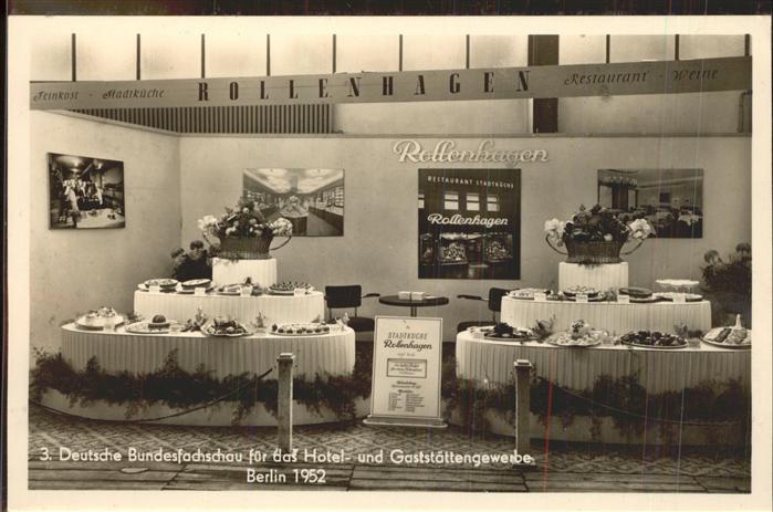 BERLIN  CITY Deutsche Bundesfachschau Fuer Hotel- und Gaststaettengewerbe 1952