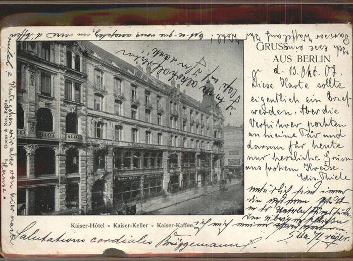 Berlin Kaiser-Hotel Kaiser-Keller