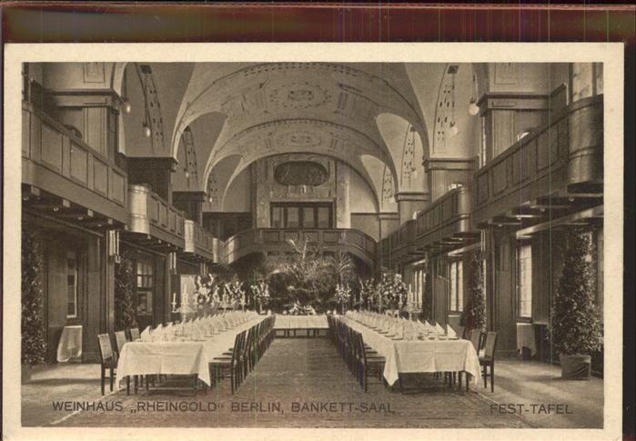BERLIN  CITY Weinhaus Rheingold Bankett-Saal