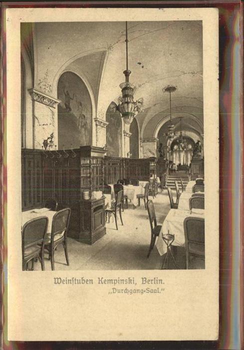Berlin Weinstuben Kempinski Durchgang-Saal