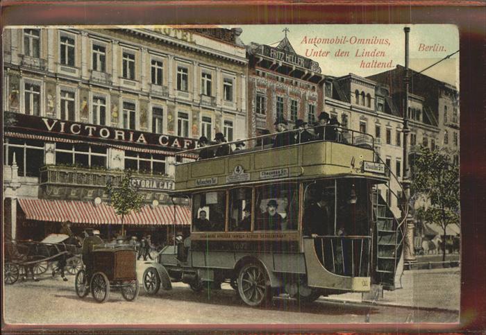 Berlin Unter den Linden Automobil-Omnibus