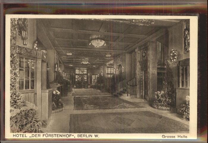 BERLIN  CITY Hotel Der Fuerstenhof Grosse Halle