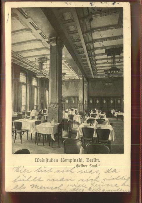 Berlin Weinstuben Kempinski Gelber Saal
