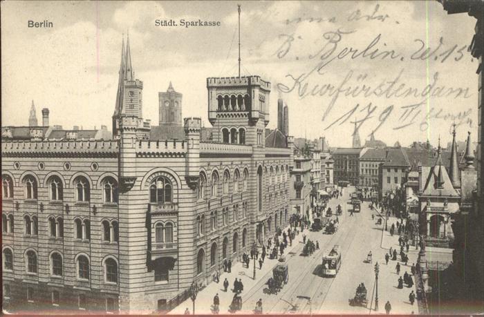 Berlin Städt. Sparkasse Straßenbahn