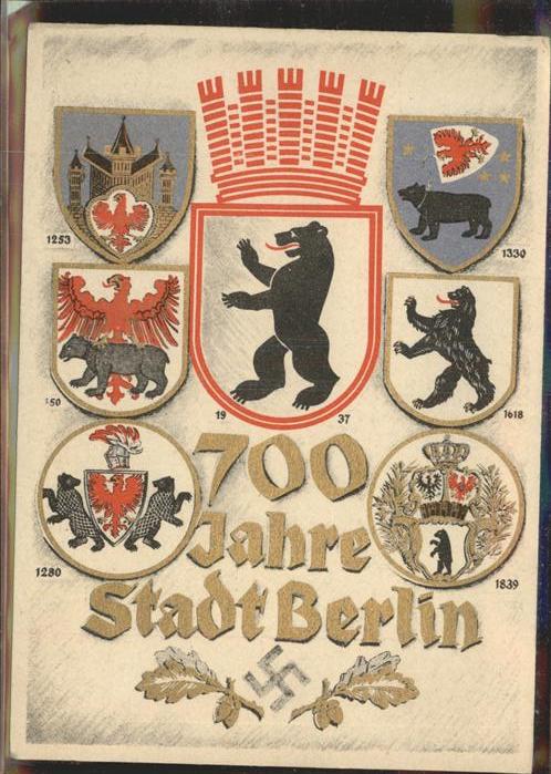 BERLIN  CITY 700 Jahre Stadt Berlin Wappen NZ4