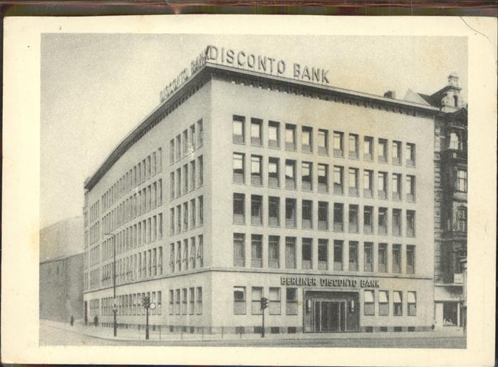 BERLIN  CITY Berliner Disconto Bank