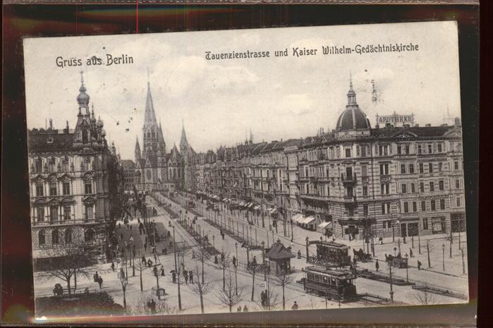 BERLIN  CITY Tauenzienstrasse Kaiser-Wilhelm-Gedaechtniskirche Strassenbahn