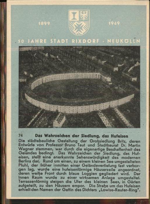 Rixdorf Berlin Das Hufeisen Wahrzeichen der Siedlung